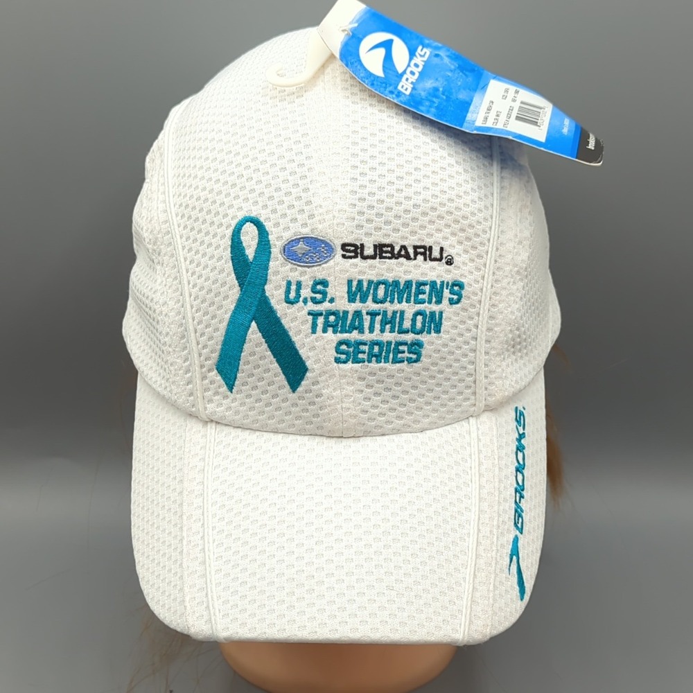 Brooks Subaru US Women's Triathlon Series Strapback Hat White One Size w/ Tags
